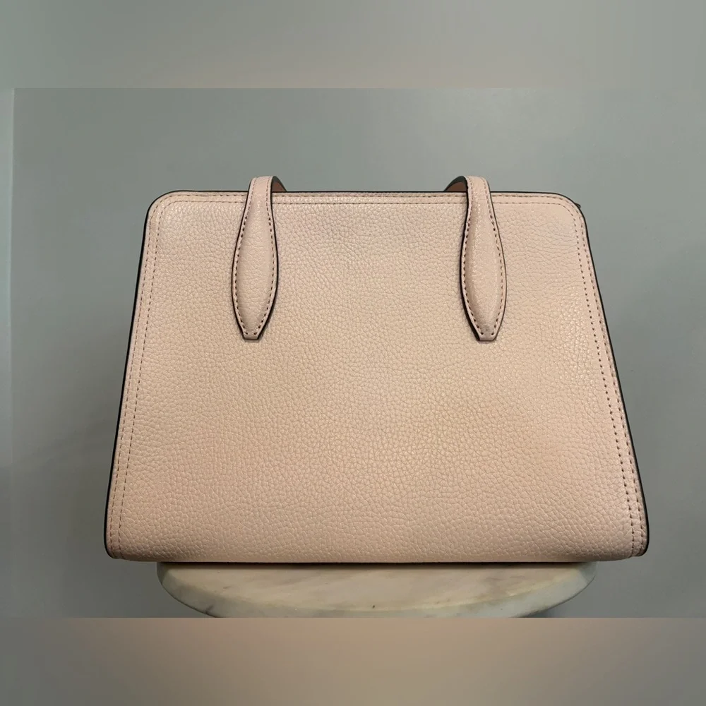 Kate Spade Rowe Medium Top Zip Satchel Peach Puff Blush Pink - Picture 8 of 13
